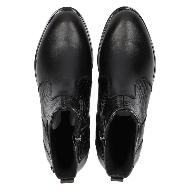 Leather ankle boots Filippo 437s black face kroko