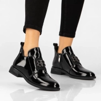Skórzane botki Filippo DBT4763/26 BK czarne