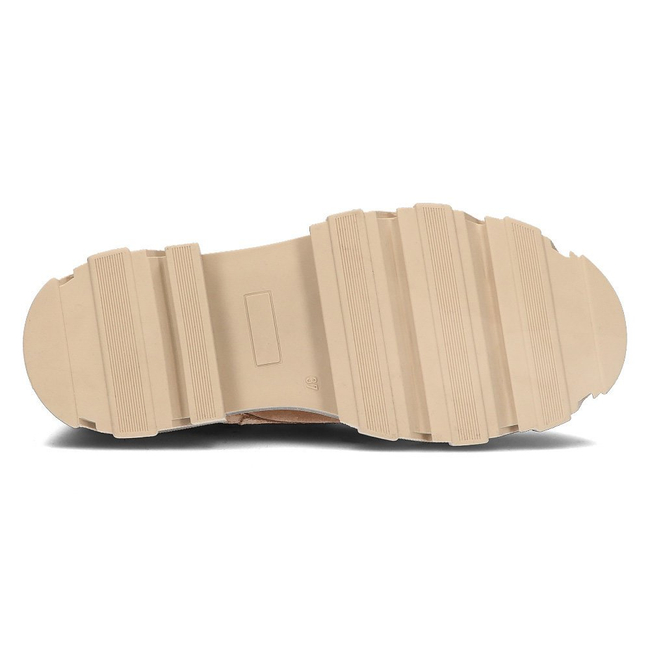 Skórzane trzewiki Filippo 30056 beżowy welur