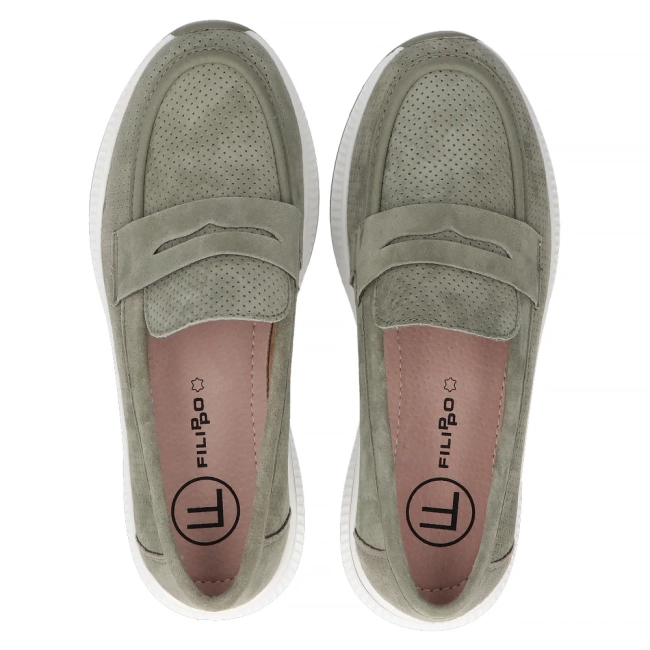 Leather shoes Filippo DP6750/25 GE green