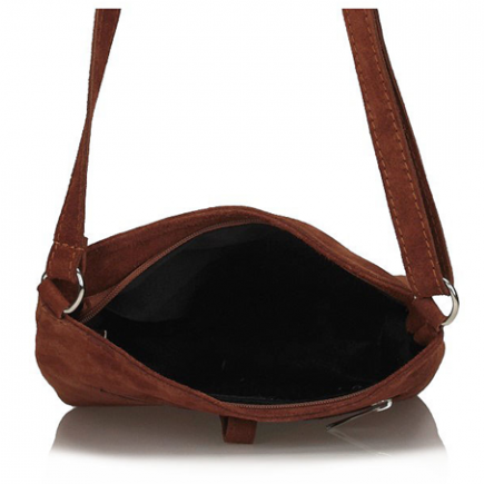 Handbag Toscanio Suede Messenger Bag A88 brown