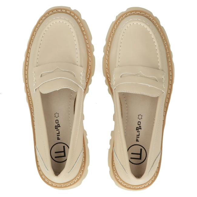 Leather shoes Filippo DP6088/24 BE beige