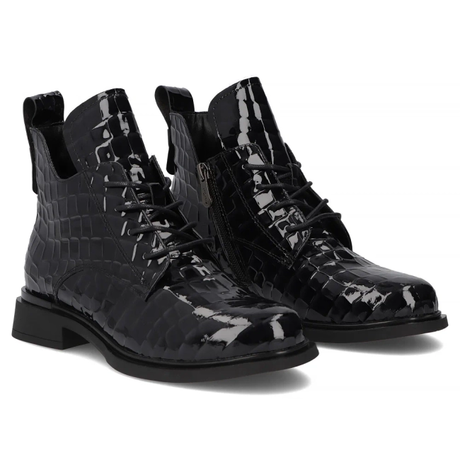 Leather ankle boots Filippo DBT7239/25 BK black