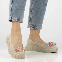 Leather shoes Filippo DP4682/25 BE beige