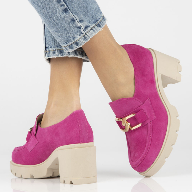 Leather shoes Filippo 20097 fuchsia