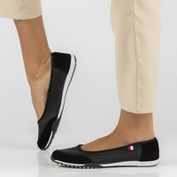 Skórzane baleriny Filippo DP142/23 BK czarne