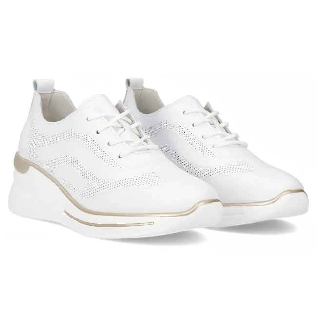 Leather sneakers Filippo DP6720/25 WH white