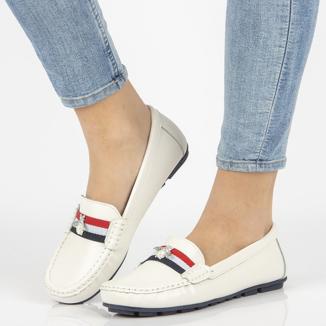 Leather loafers Filippo DP1406/21 WH white