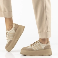 Leather sneakers Filippo DP7111/25 BE Beige
