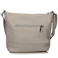 Handbag Toscanio Leather Messenger Bag C10 light grey