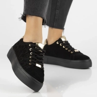 Skórzane sneakersy Filippo DP6850/25 BK czarne