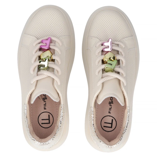 Leather sneakers Filippo DP6793/25 BE beige