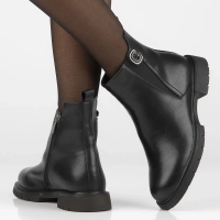 Skórzane botki Filippo DBT6586/24 BK czarne