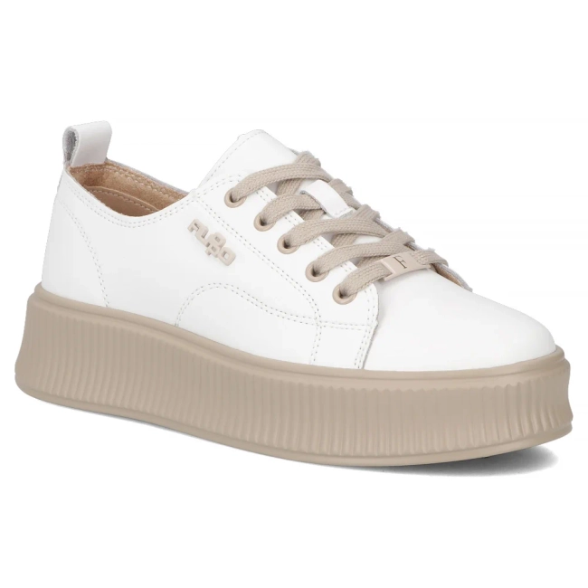 Leather sneakers Filippo DP6122/26 WH BE white