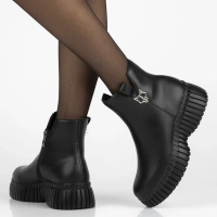 Leather ankle boots Filippo DBT7274/25 BK black