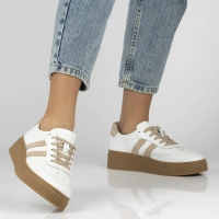 Leather sneakers Filippo DP6776/25 WH BE white