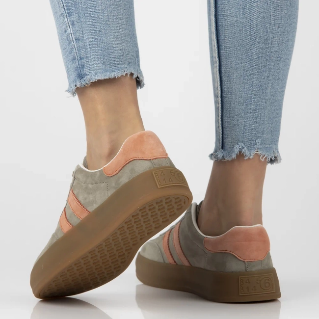 Skórzane sneakersy Filippo DP6764/25 KH OR khaki