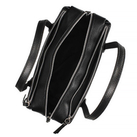 Handbag Toscanio Leather Messenger Bag E22 black