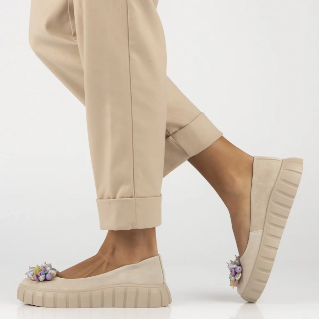 Leather shoes Filippo DP6996/25 BE beige