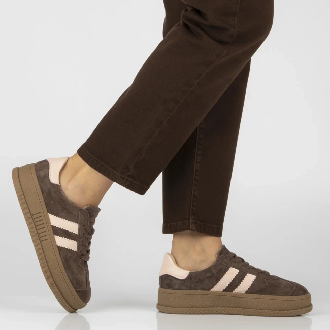 Skórzane sneakersy Filippo DP7995/26 D BR brązowe