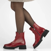 Leather ankle boots Filippo DBT7148/25 RD red