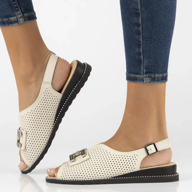 Leather sandals Filippo DS6032/25 BE beige