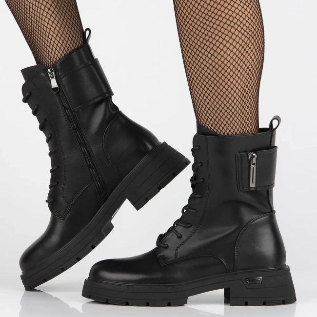 Leather boots Filippo DBT6541/24 BK black