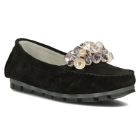 Skórzane mokasyny Filippo DP4549/23 BK czarne