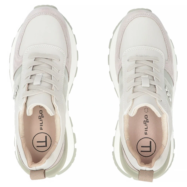 Leather sneakers Filippo DP7563/26 BE beige
