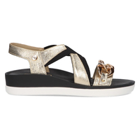 Leather sandals Filippo 109 black and gold