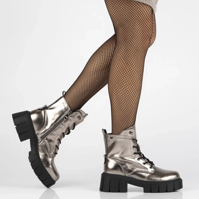 Leather boots Filippo DBT6438/24 GN gun metal