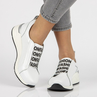 Skórzane Sneakersy Filippo DP2053/21 WH białe