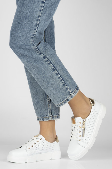 Leather shoes Filippo DP4528/23 WH white