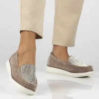 Skórzane mokasyny Filippo DP6759/25 BE beżowe