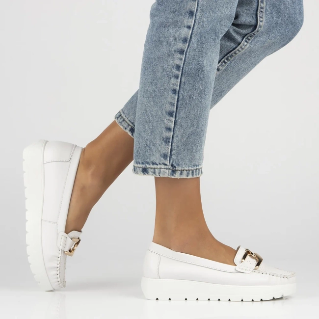 Leather loafers Filippo DP6827/25 WH white