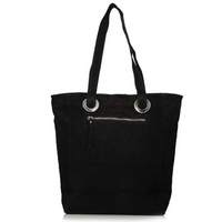 Torebka Toscanio Shopper Zamszowa C117 czarna