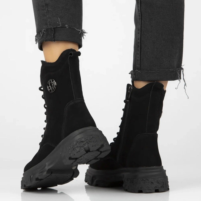 Leather boots Filippo DBT6443/24 BK black