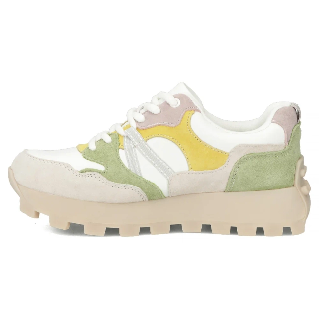 Leather sneakers Filippo DP7559/26 WH YL white