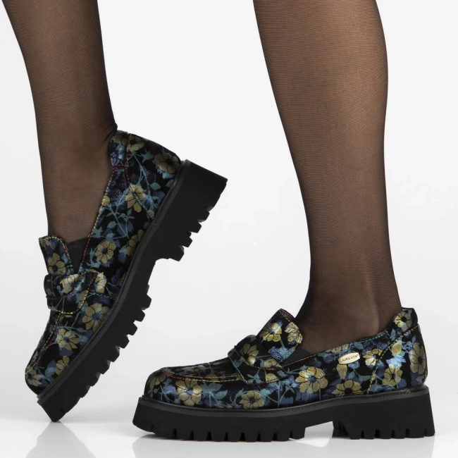 Skórzane półbuty Laura Vita ifcigo 43 niebieskie