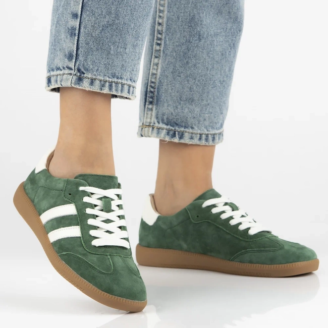 Leather sneakers Filippo DP6741/25 GE green