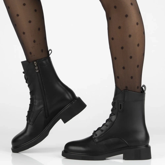 Leather ankle boots Filippo DBT7189/25 BK black