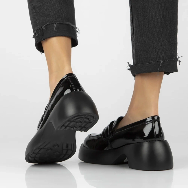 Leather shoes Filippo DP6474/24 BK L black