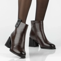 Leather heeled ankle boots Filippo DBT8126/26 D BR brown