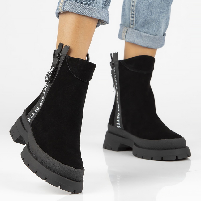 Leather ankle boots Filippo DBT4164/22 BK black