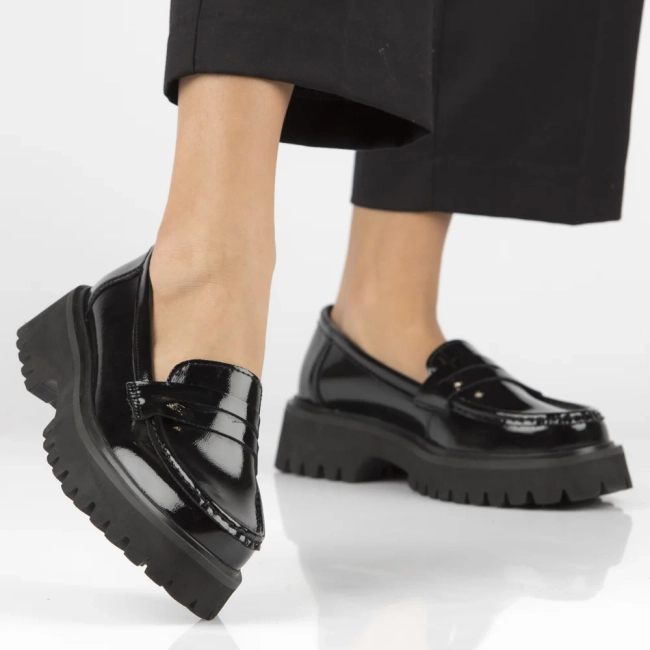 Leather shoes Filippo DP4586/23 BK L black