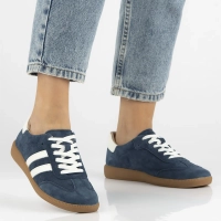 Leather sneakers Filippo DP6741/25 NV navy