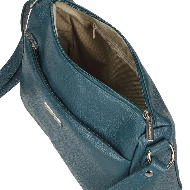 Handbag Toscanio Leather Messenger Bag A59 turquoise