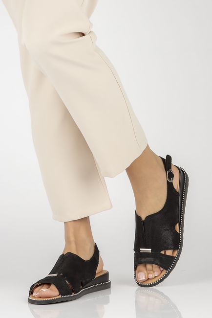 Leather sandals Filippo DS4470/23 BK black