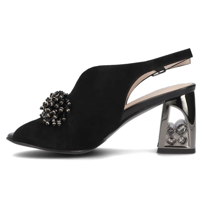 Leather sandals Filippo DS6180/24 BK SU black