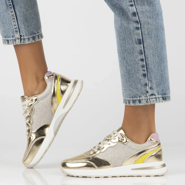 Leather sneakers Filippo DP6724/25 GO gold